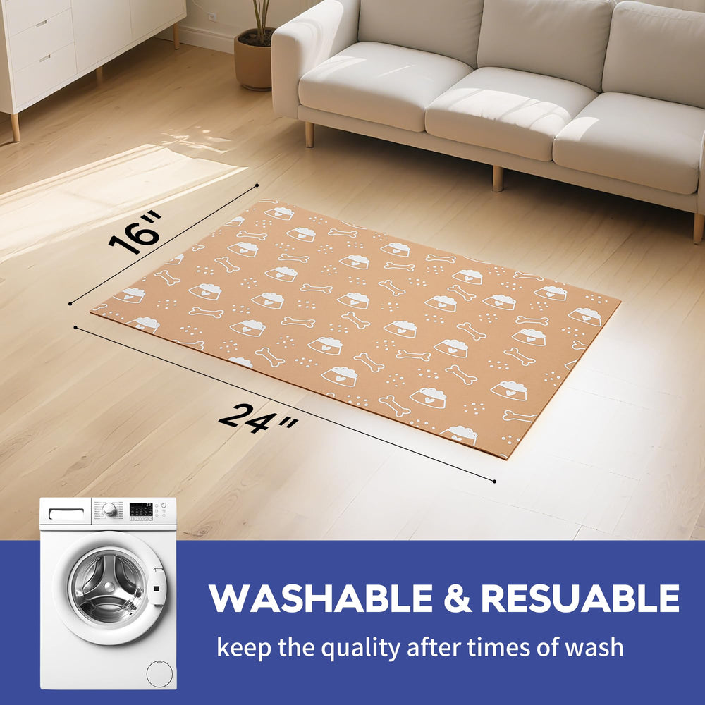 Cooyes tapis 17-5x36 kaki ultra-absorbant, protège le sol durablement.