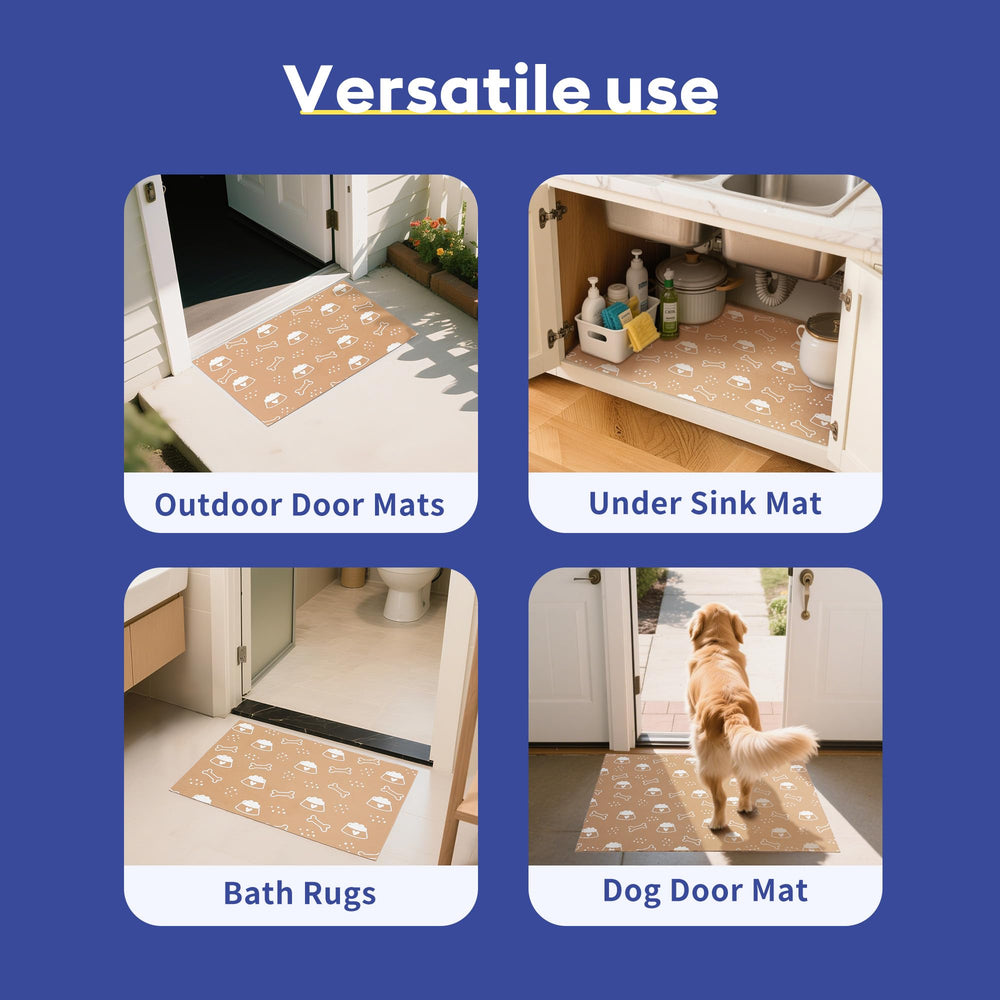 Cooyes tapis 24x36 kaki ultra-absorbant, facile à nettoyer.