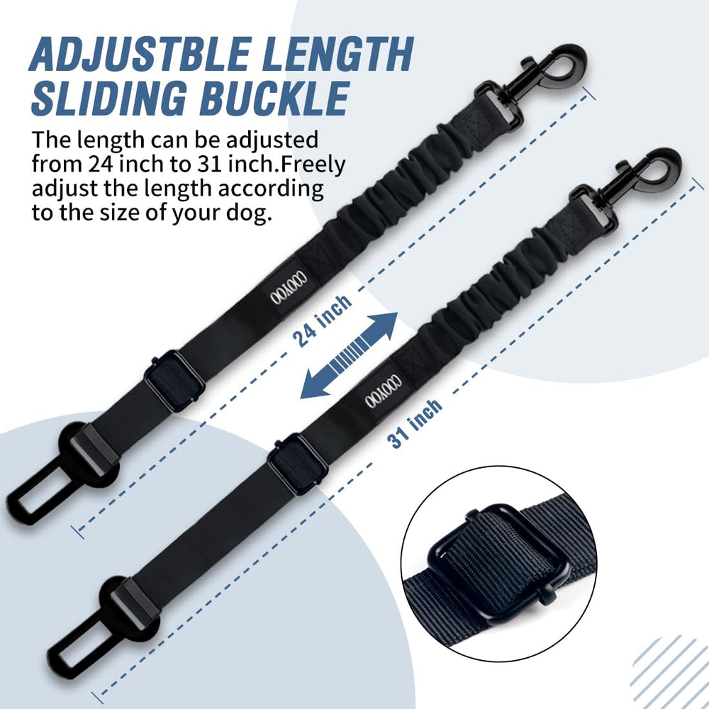 COOYOO ceinture chien auto en nylon durable pour résister aux tirages.