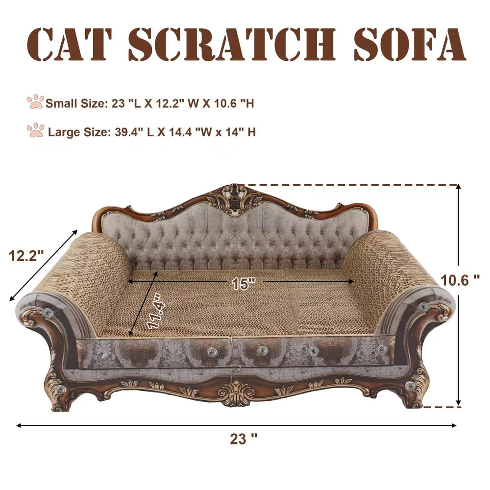 COOZMENT Canapé-griffage grand-format: espace généreux pour plusieurs chats.