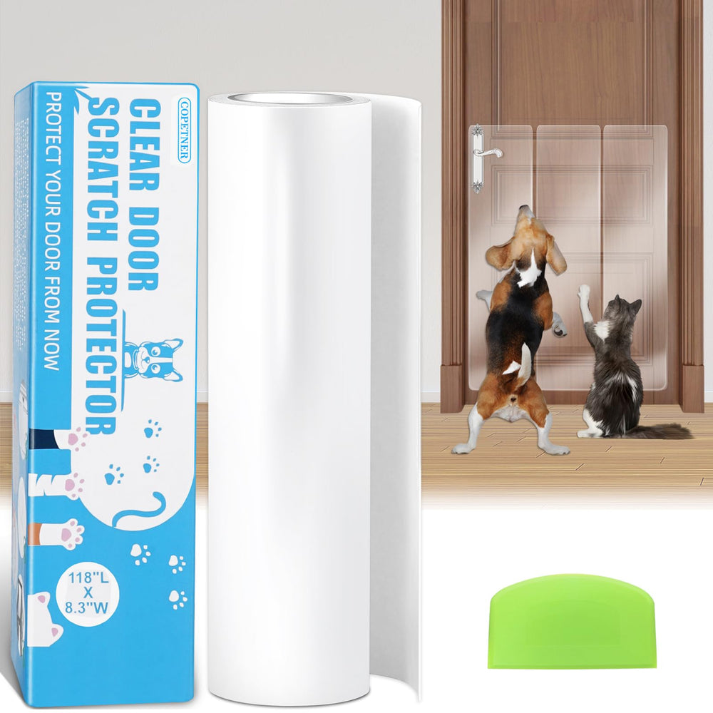 COPETNER protège-porte anti-griffures transparent, protection des portes et murs.