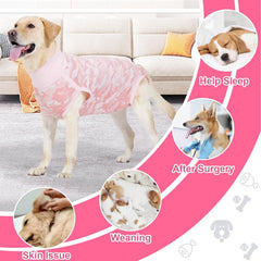 Coppthinktu combinaison chien recuperation rose, liberté de mouvement post-chirurgie.