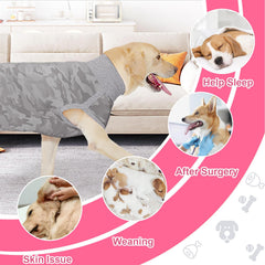 Coppthinktu Dog Onesie avec emplacement tampon urinaire pour excrétion sans retirer le vêtement.