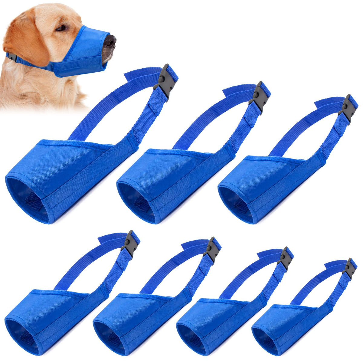 Muselière Coppthinktu ensemble 7 pièces pour chiens, polyvalente et pratique