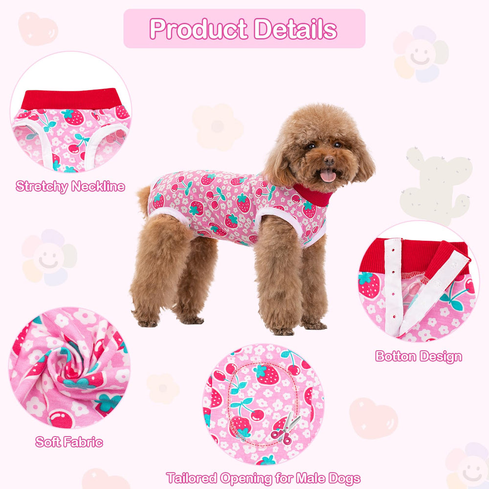 Coppthinktu pyjama chirurgie pour chien mâle, tissu doux et respirant pour le confort.