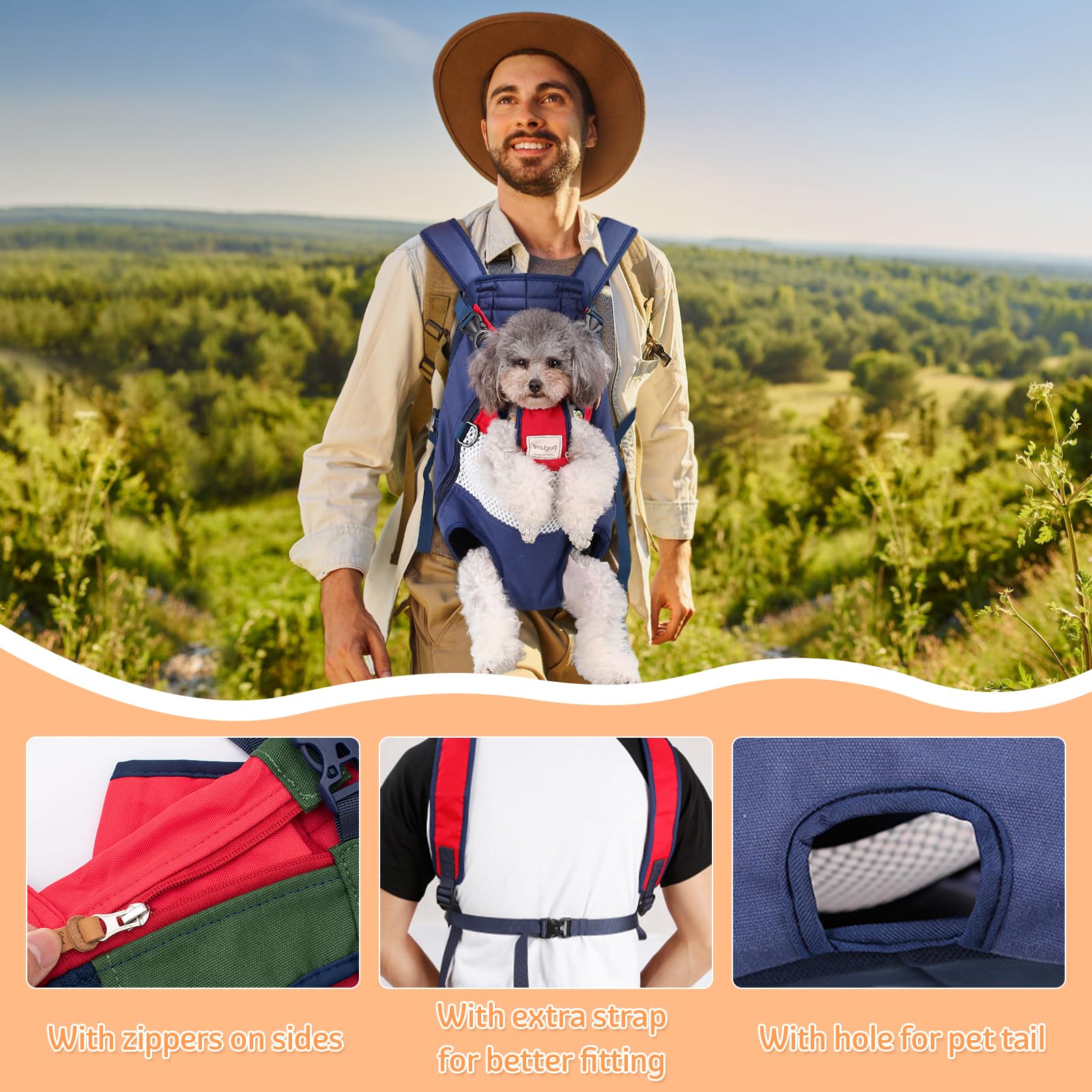 Coppthinktu sac dos porte-animal tissu canvas solide: légère et durable pour les sorties.