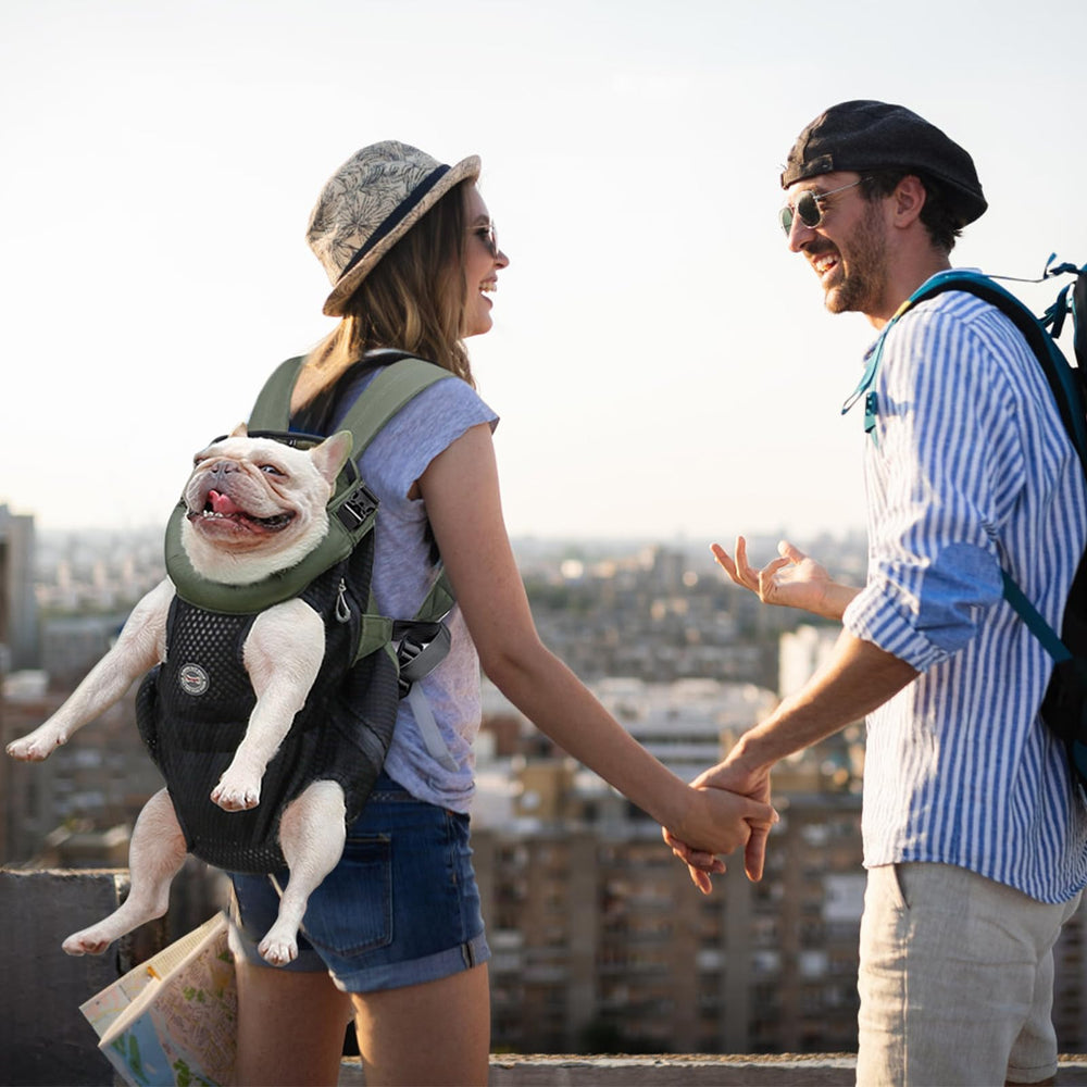 Coppthinktu sac dos porte-chien attache laterale boucle: rangement pratique pour accessoires.