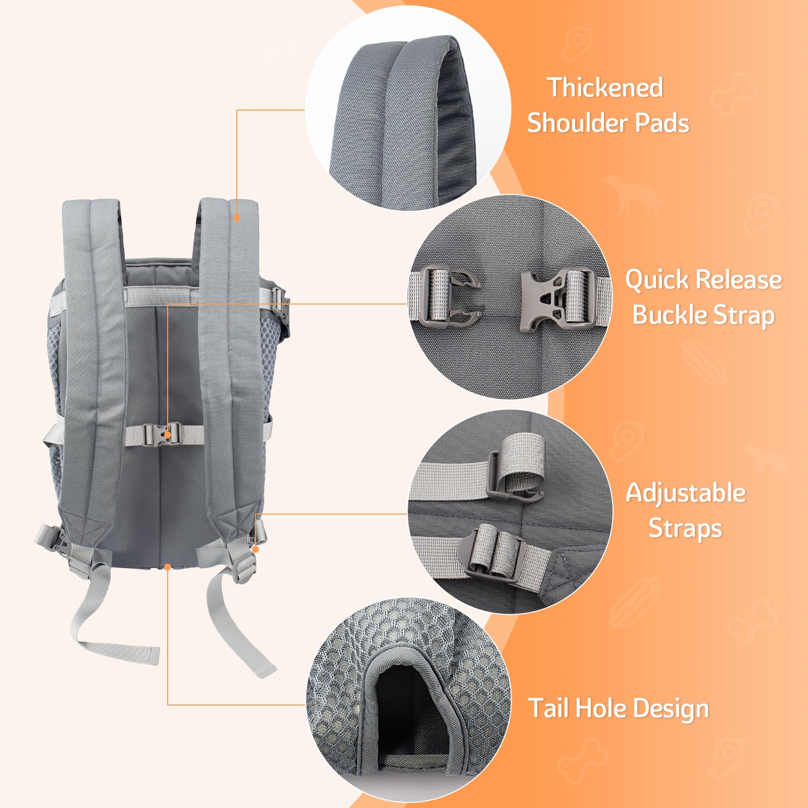 Coppthinktu sac porteur chien tissu canvas durable pour voyages fiables et confortables.