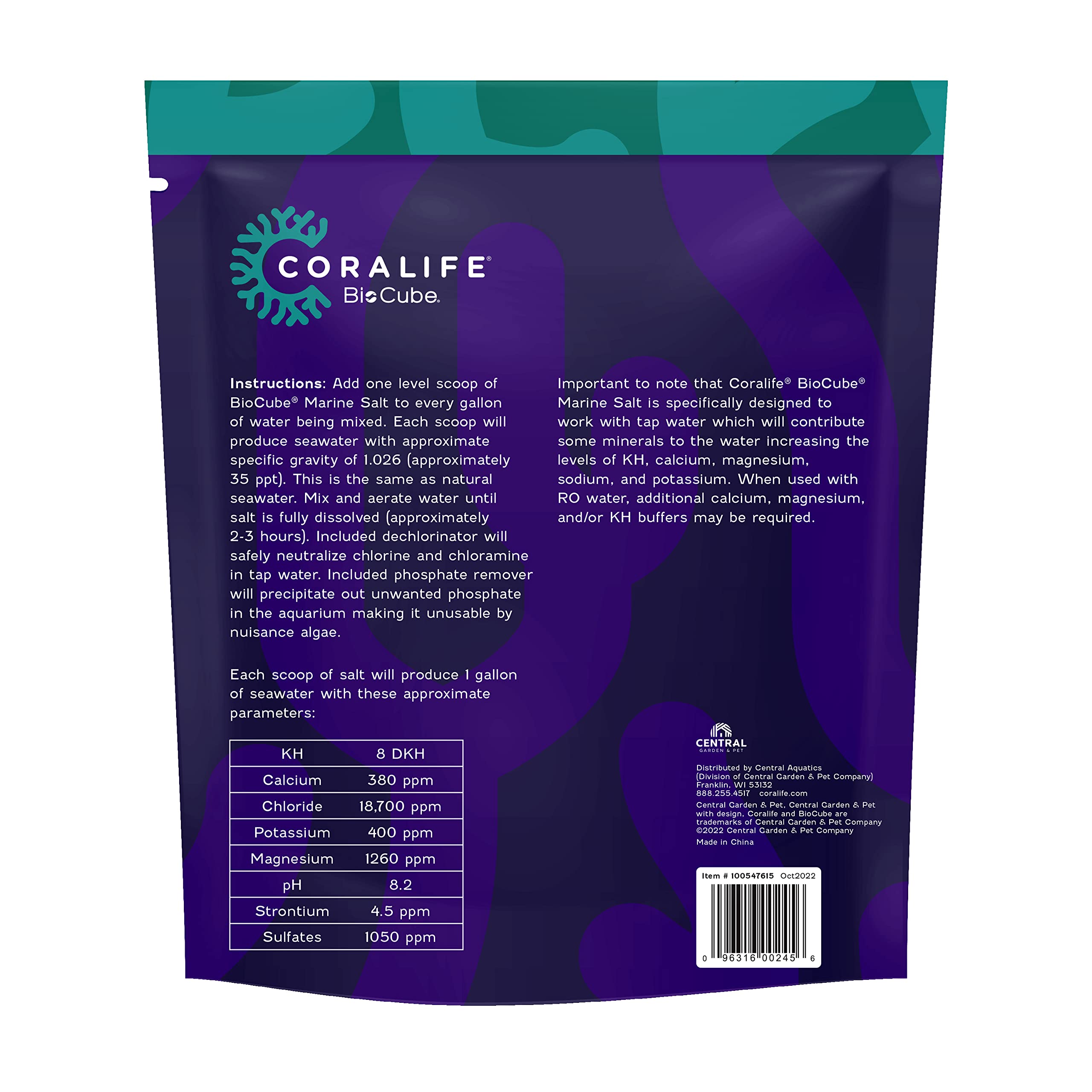 Coralife BioCube – Dissolution rapide des grains fins pour mélanger