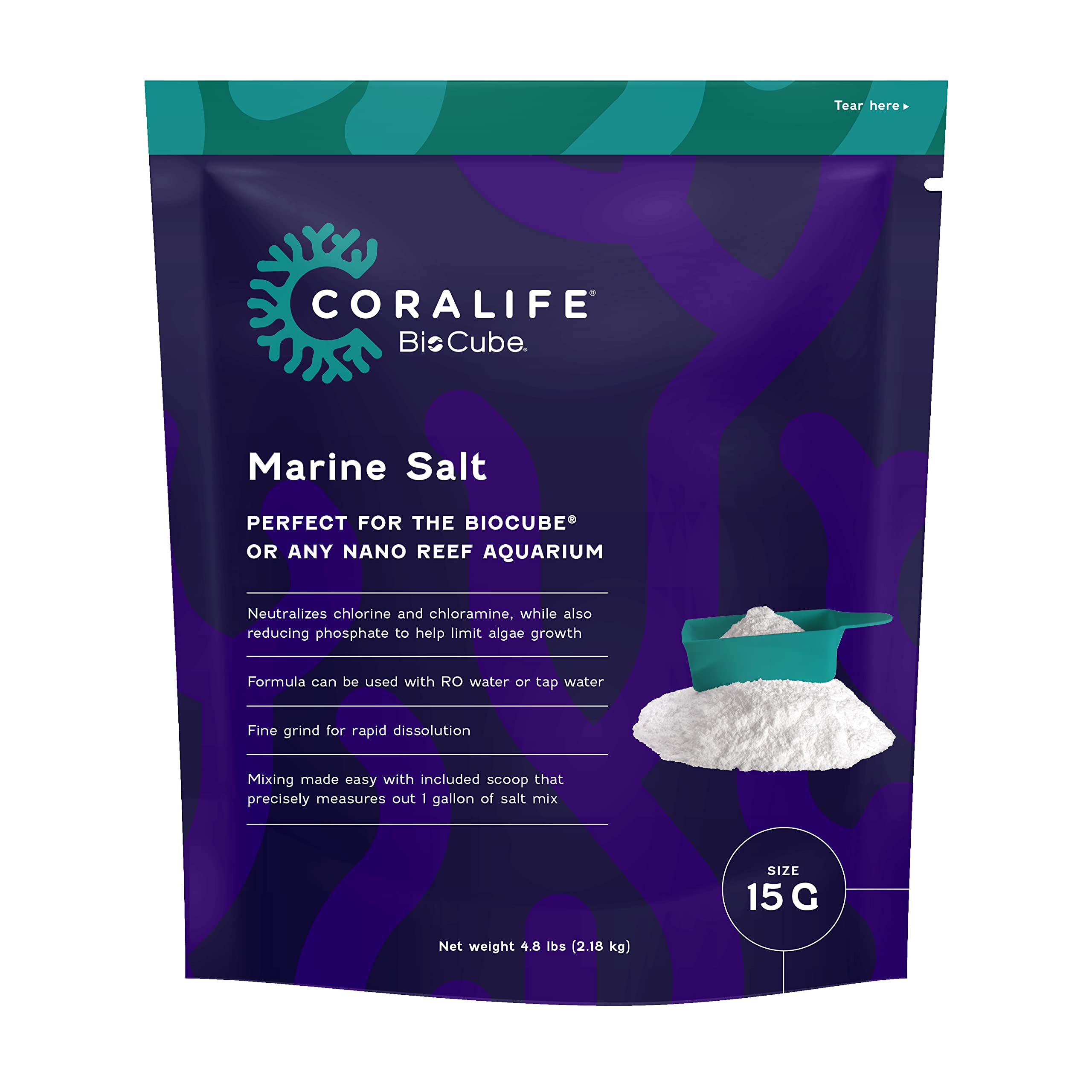 Coralife BioCube – Mélange salin prêt à l'emploi pour nano récif