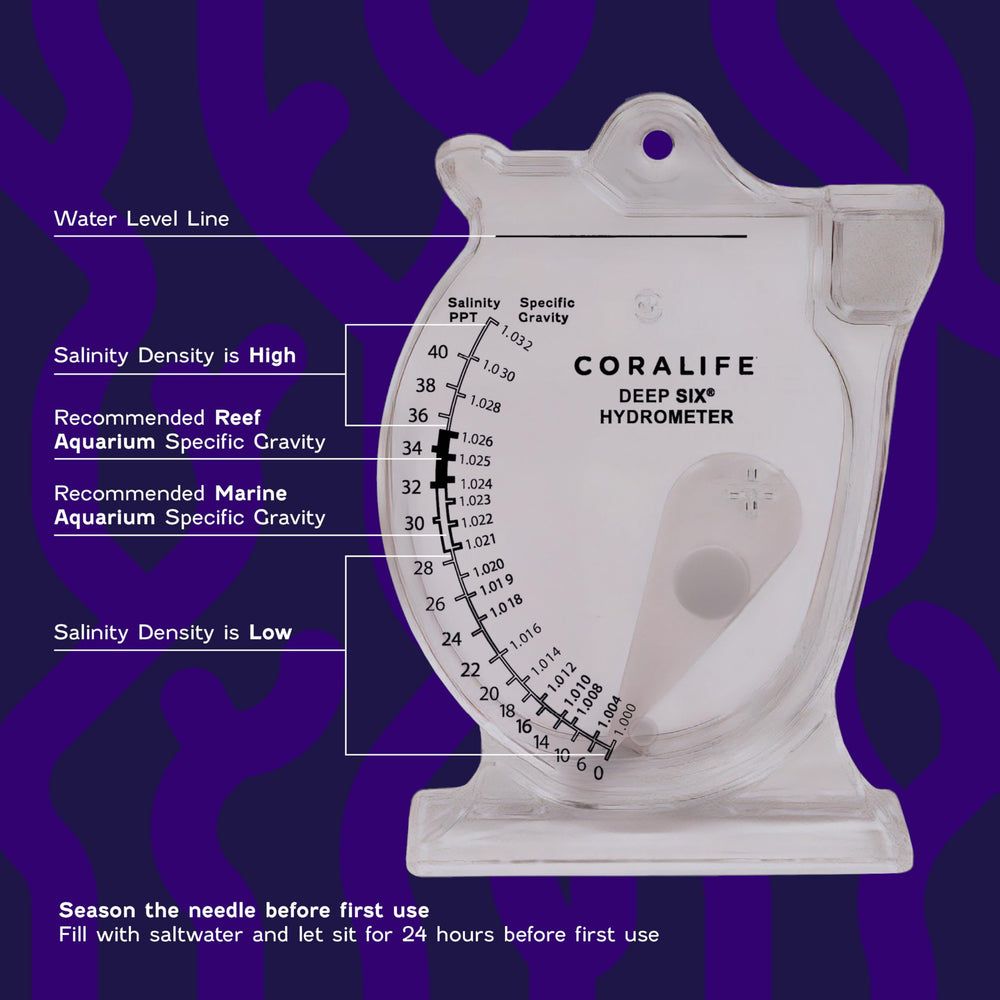 Coralife Hydromètre-affichage-lecture-precis, lisibilité facilité pour surveiller la salinité.