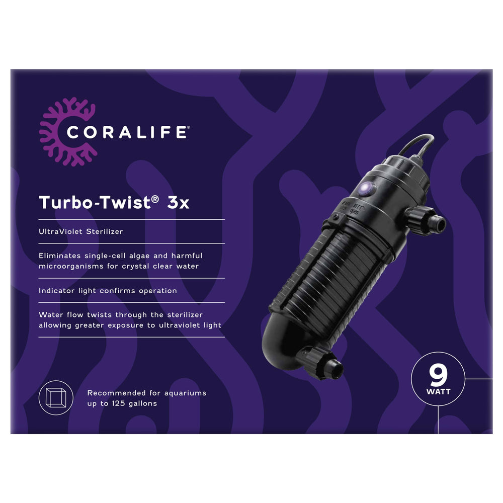 Coralife Turbo-Twist Sterilisateur UV et sa pompe nécessaire externe, flux adapté.