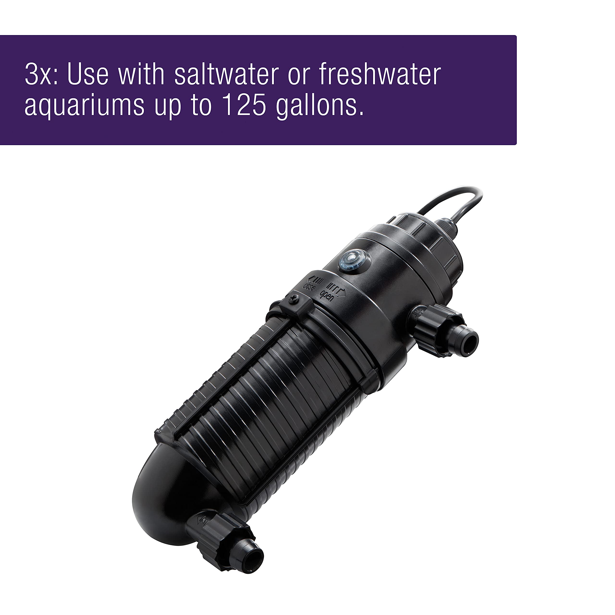 Coralife Turbo-Twist Sterilisateur UV avec supports, montage sûr et stable.