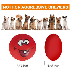 Coricorsu jouet chien: visage amusant rouge incite le jeu et les interactions
