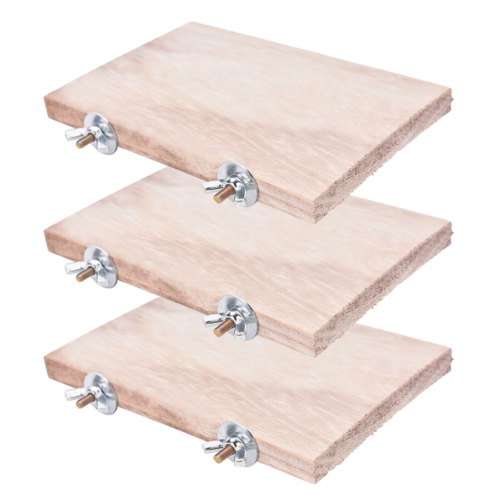CoscosX perchoir carré en bois pour petits oiseaux, endroit sûr pour se reposer.