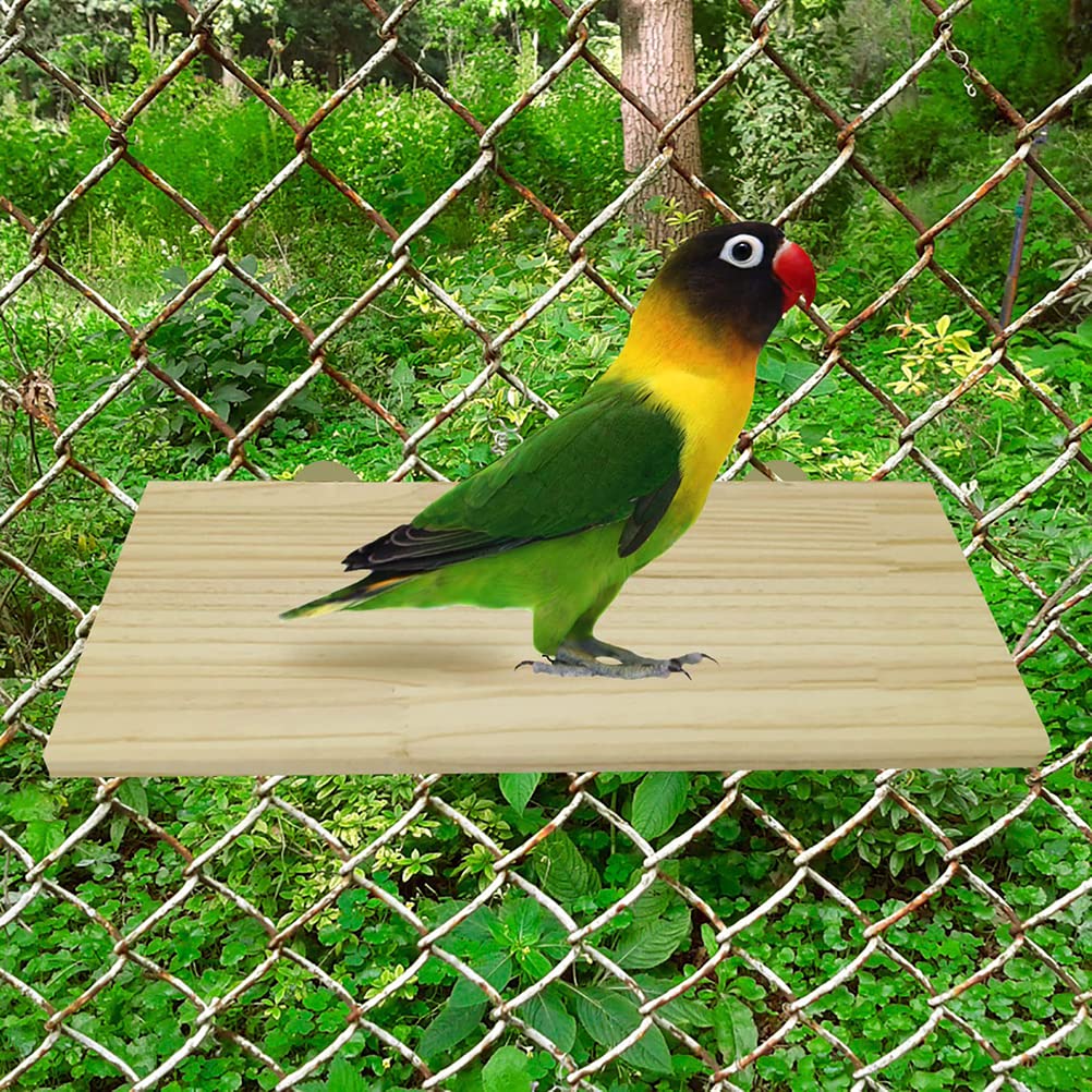 CoscosX support bois pour cage, accessoire polyvalent pour petits oiseaux.
