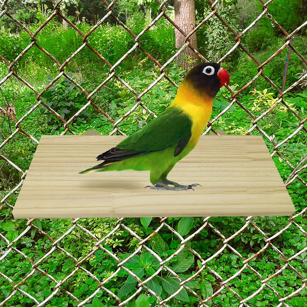 CoscosX support bois pour cage, accessoire polyvalent pour petits oiseaux.
