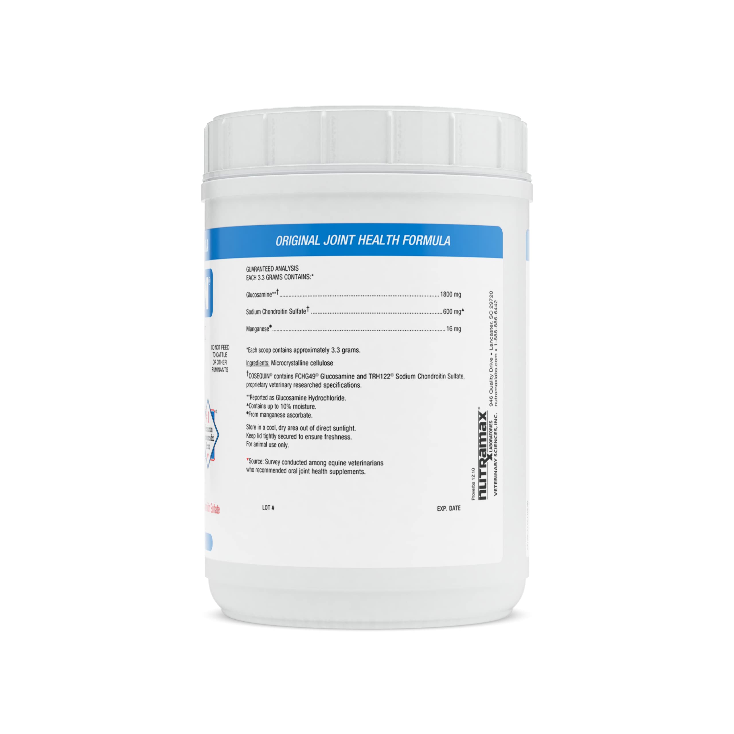 Cosequin Original dose-poudre : dosage pratique pour administration facile.