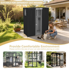 COSHNIBI Catio Cover intègre une fenetre-pvc-cote pour surveiller le chat sans retirer la housse.