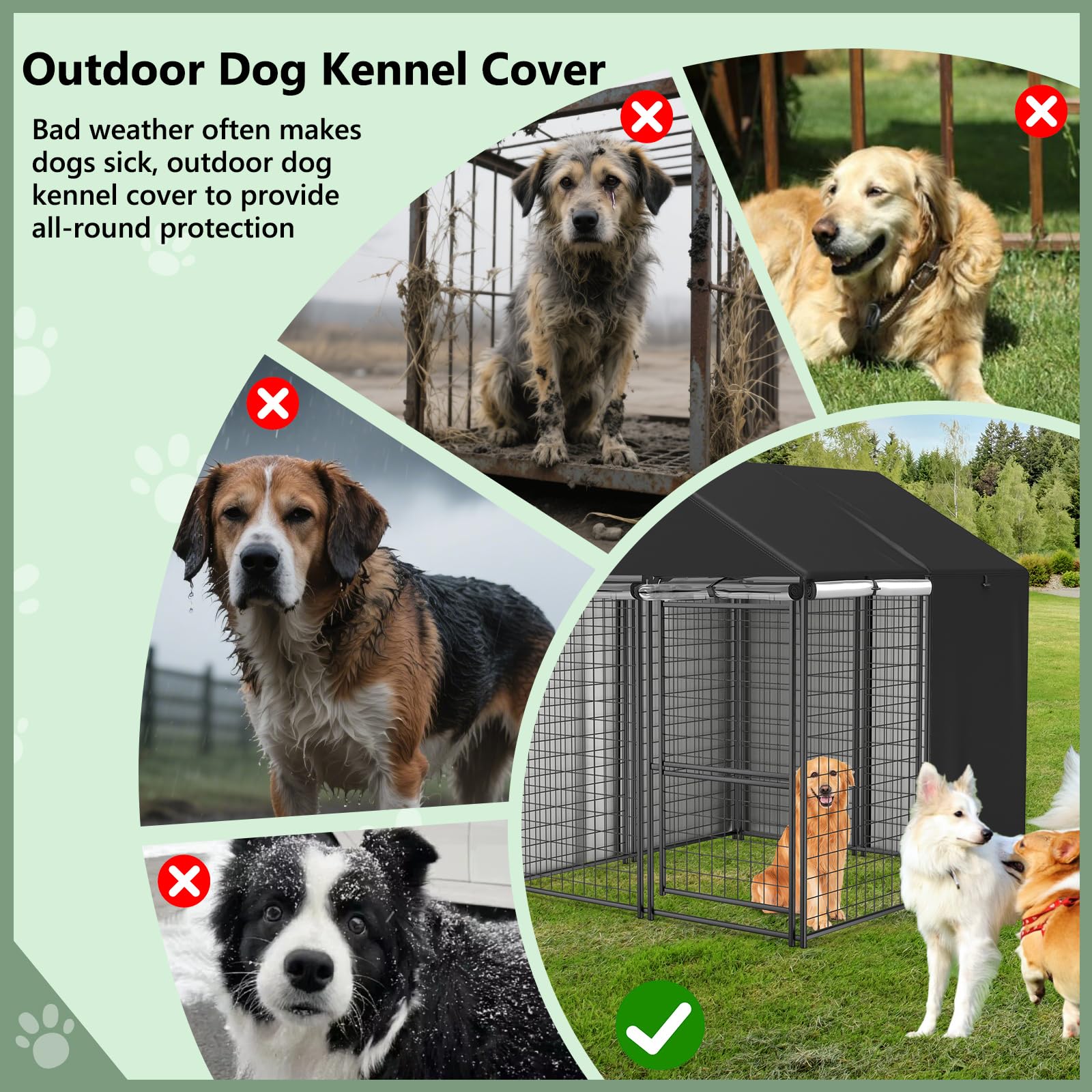 COSHNIBI housse chenil 4x4 résistant UV, protection solaire.
