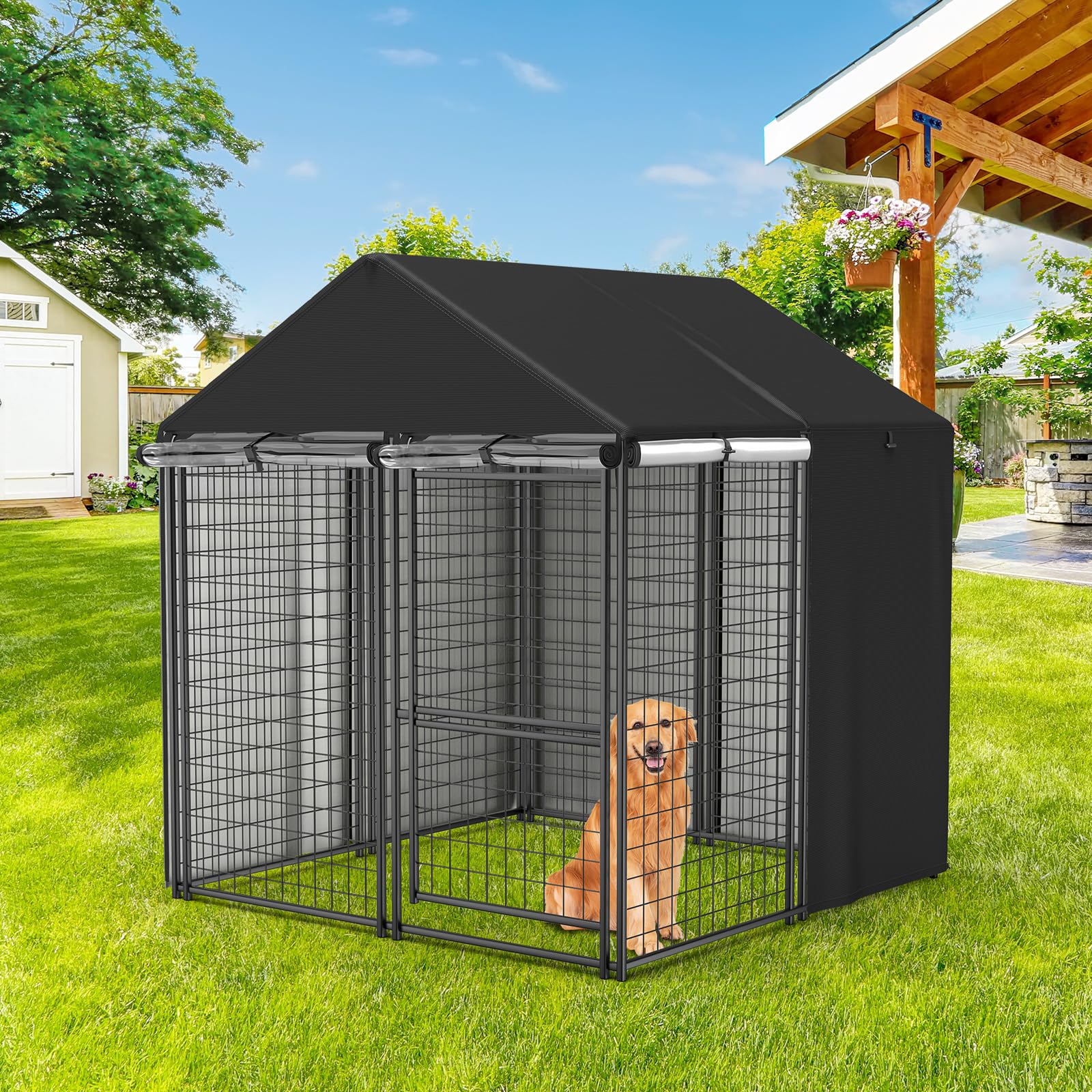 COSHNIBI housse chenil 4x4 sac de rangement inclus, stockage facile.