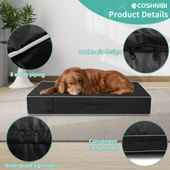 COSHNIBI couverture-lit chien noir avec poignée-portage pratique.