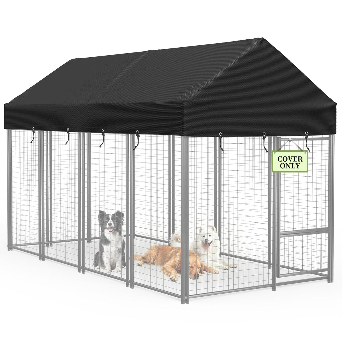 COSHNIBI toit imperméable pour cage chien 8x4 protège contre pluie
