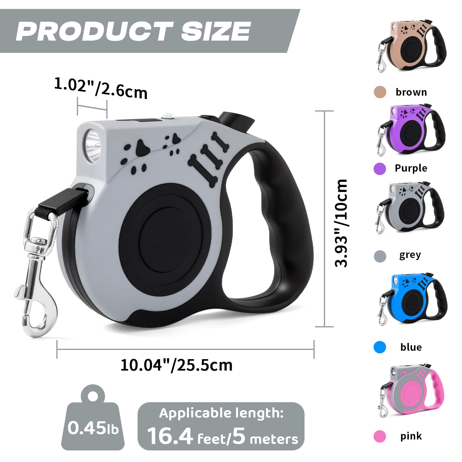 COSOWO matière ABS durable et sans toxicité pour une longe fiable.
