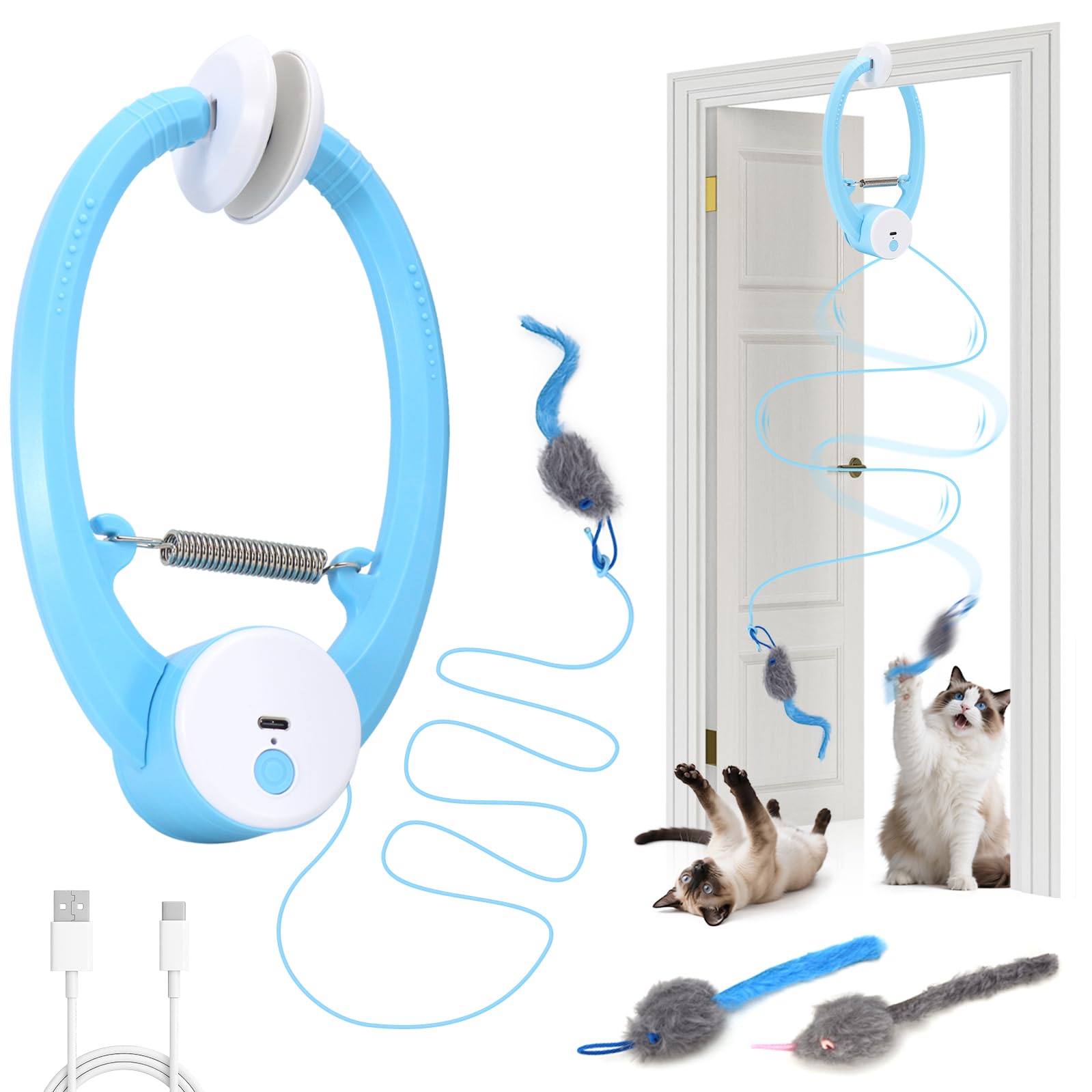 COSOWO oiseau-flutteur suspendu pour chat, stimule le jeu et l'agilité.