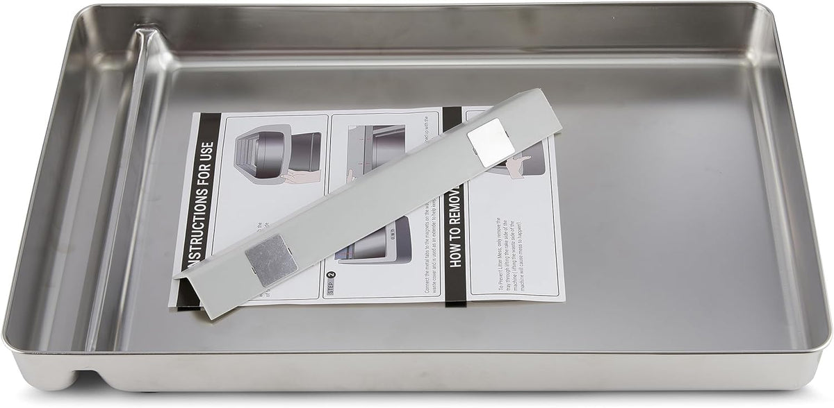 COSPARX bac litière en acier inoxydable, compat PetSafe, ajustement sûr pour l'usage quotidien.