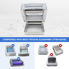 COSPARX bac litière inox, nettoyage rapide et sans absorption des odeurs.