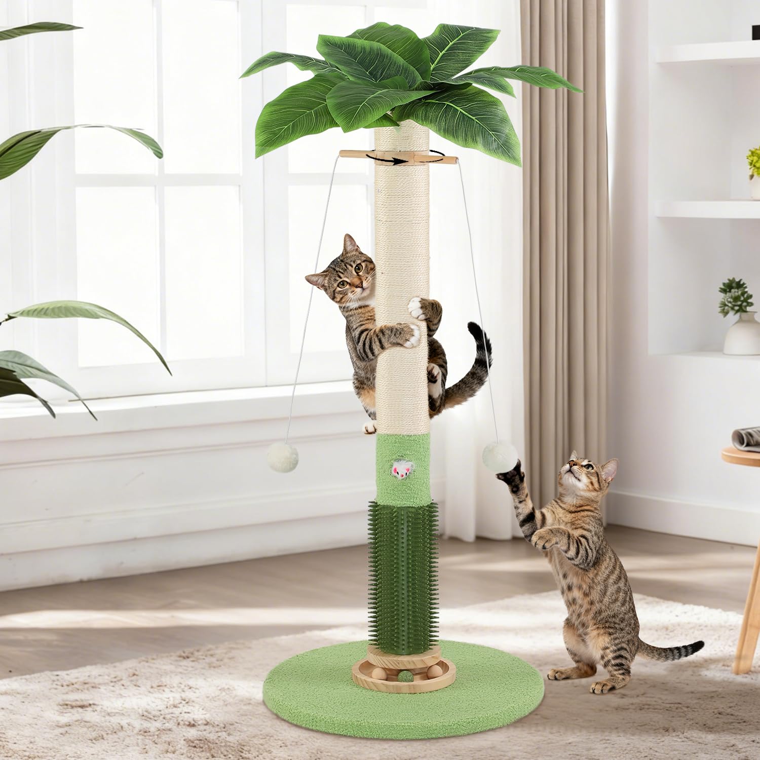 COUNER arbre-grattoir chat 37,5 pouces en sisal pour entretenir les griffes.