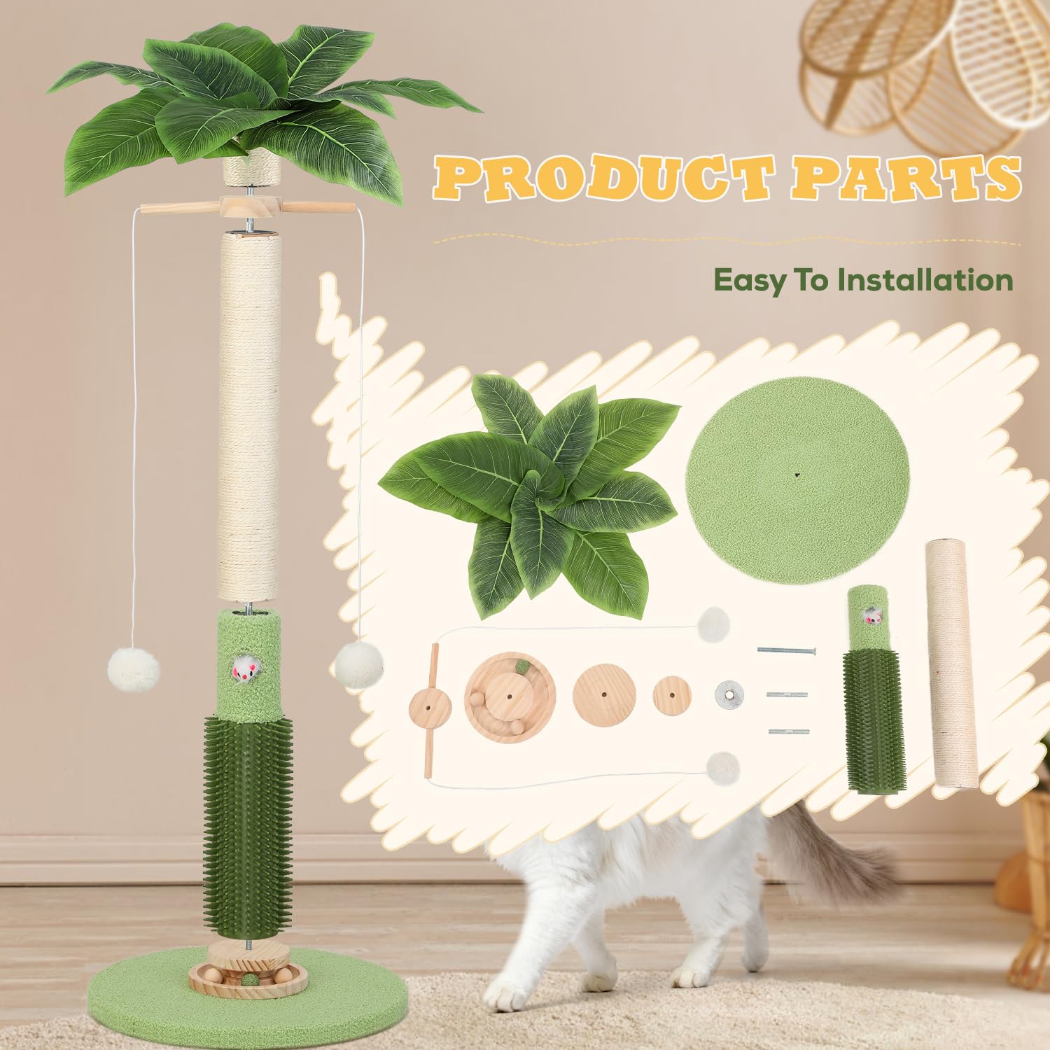 COUNER balle roulante bois et menthe offre une variation sensorielle.