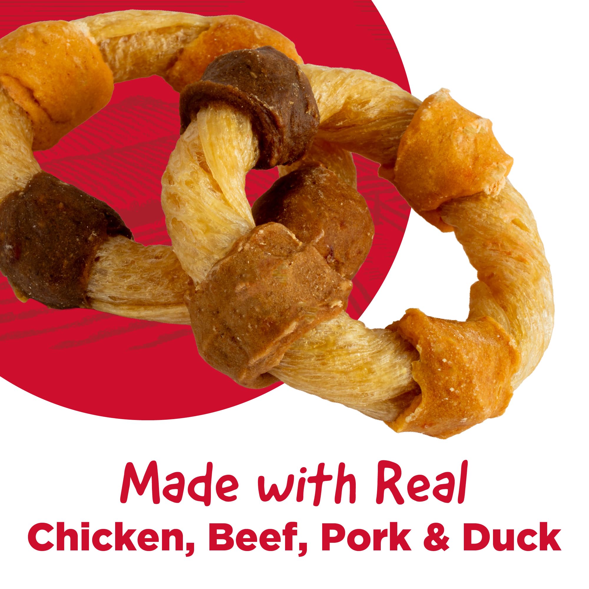 Country Kitchen Anneaux Kabob boeuf sans rawhide, texture agréable pour chien.