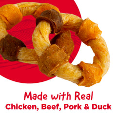 Country Kitchen Anneaux Kabob boeuf sans rawhide, texture agréable pour chien.