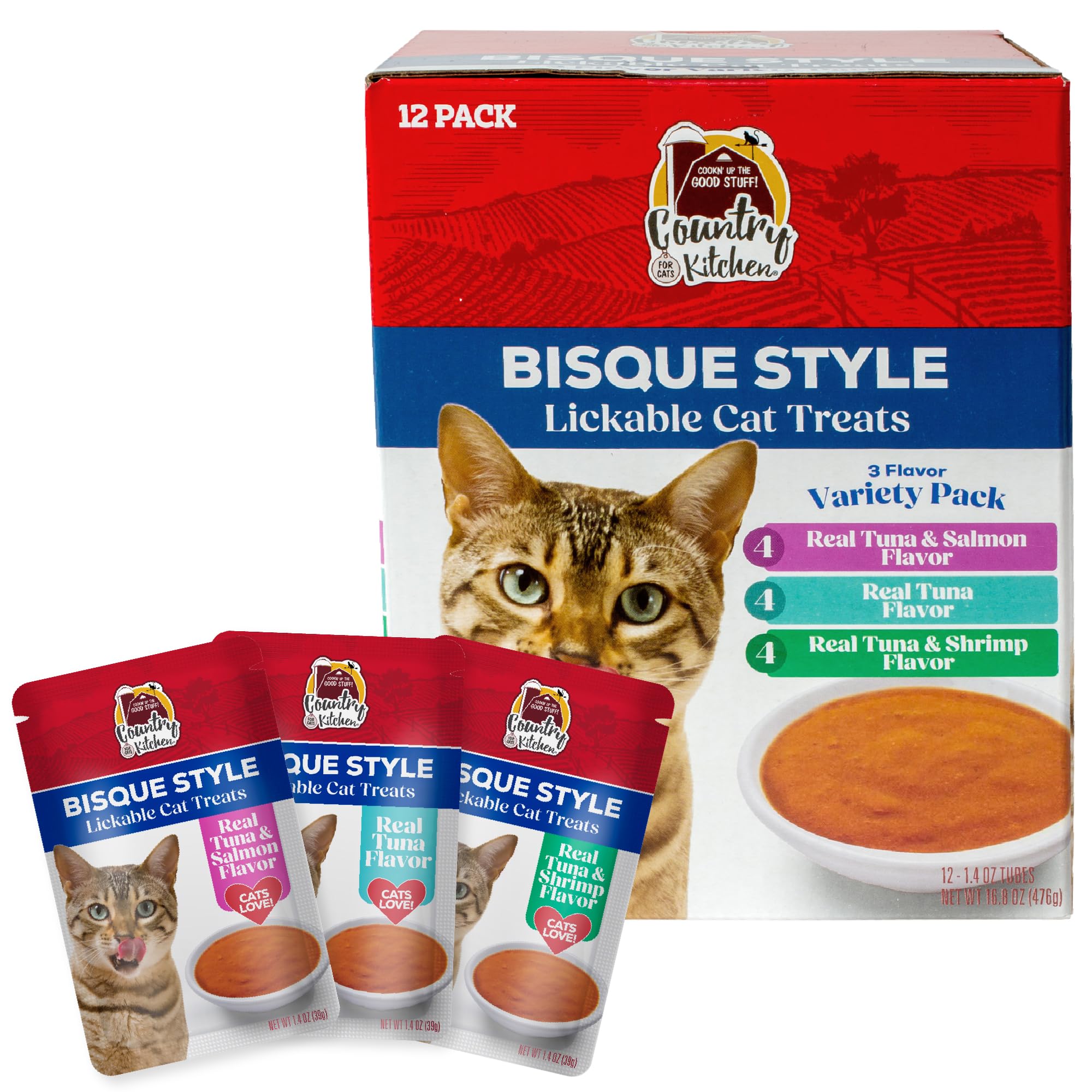 Country Kitchen Bisque pour chats – emballage clair prêt à l’emploi