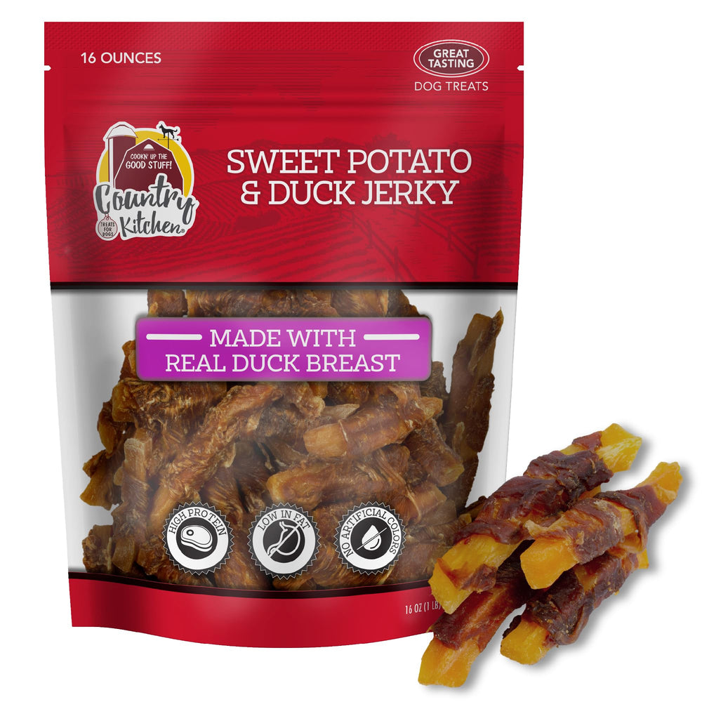 Country Kitchen Canard et Patate Douce – emballage attrayant et pratique pour récompenses.