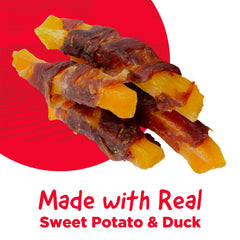 Country Kitchen Canard et Patate Douce – ingrédients de qualité visibles pour chiens.