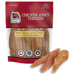 Country Kitchen jerky poulet pour chien: friandise tendre et protéinée pour récompenser.