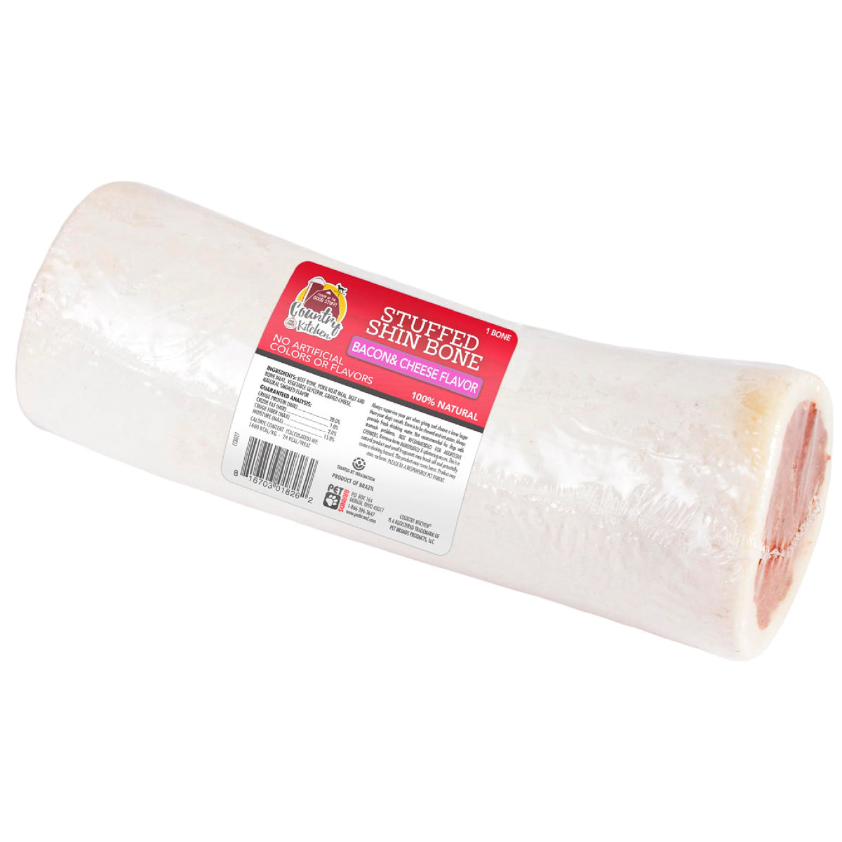 Country Kitchen os-tibia-farci-bacon-fromage, os long pour chien et saveur appétissante