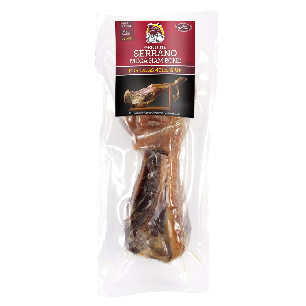 Country Kitchen Os Serrano Mega - os-jambon-avant : divertissement durable pour grand chien.