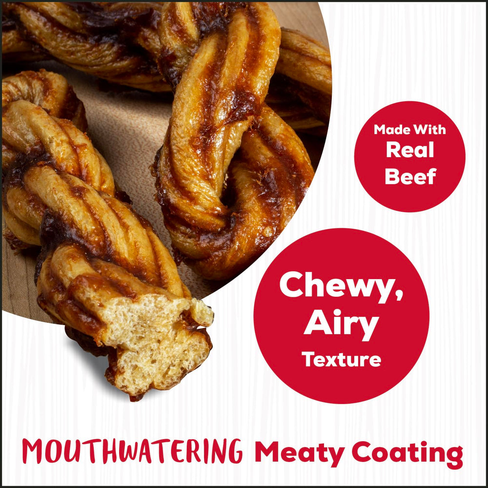 Country Kitchen Twists boeuf sans rawhide — boeuf réel et ingrédients sans gluten visibles