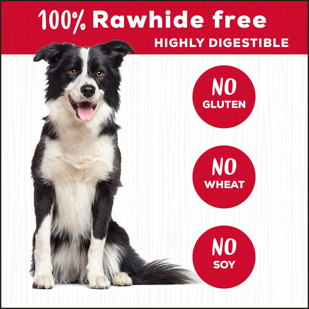 Country Kitchen Twists boeuf sans rawhide — emballage clair et pratique