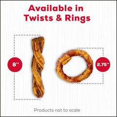 Country Kitchen Twists boeuf sans rawhide — texture-mou et enrobage délicieux pour chien