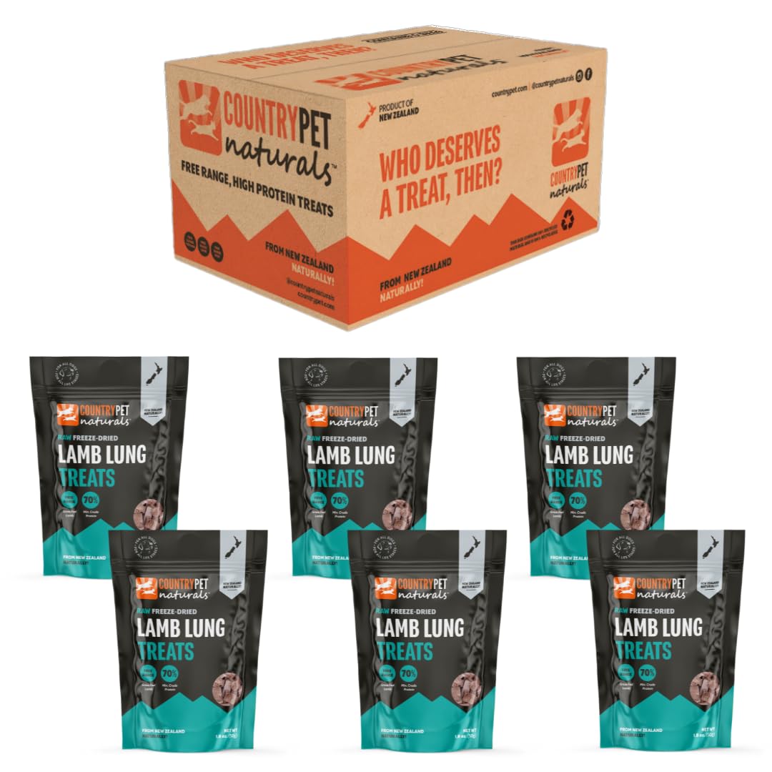 CountryPet Naturals bouchées poumons d'agneau riches en protéines pour chiens actifs