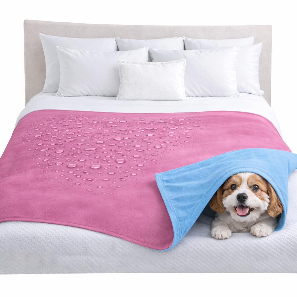 TOP Waterproof Blanket avec douceur peluche corail et protection imperméable