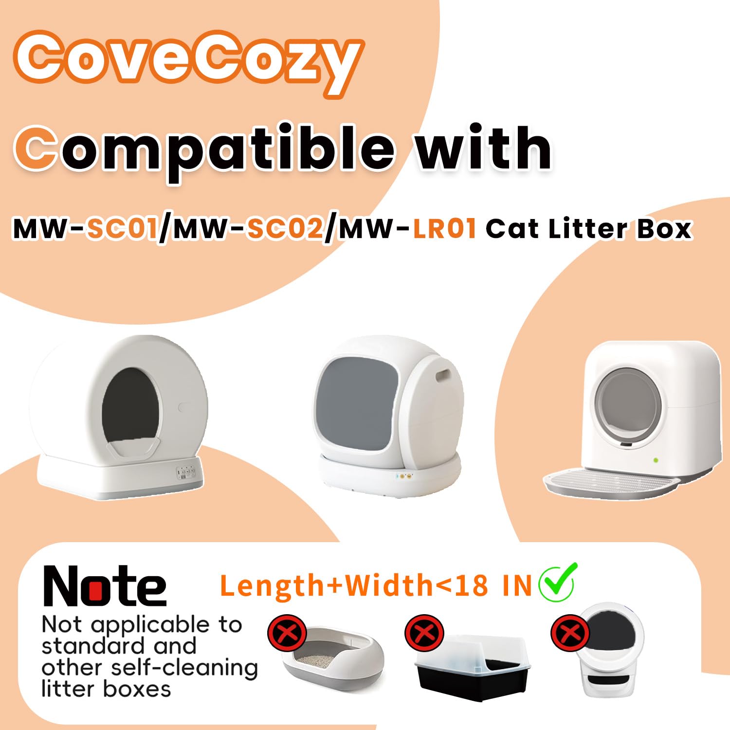 CoveCozy sacs litière avec cordon-serrage pour fermeture fiable.