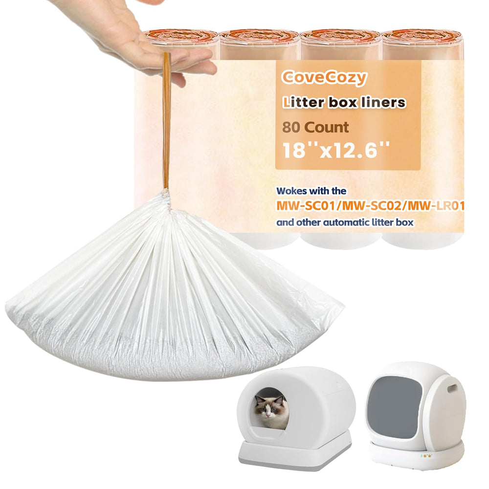 Pack CoveCozy 80 sacs pour grandes boîtes Meo Want, grande capacité.
