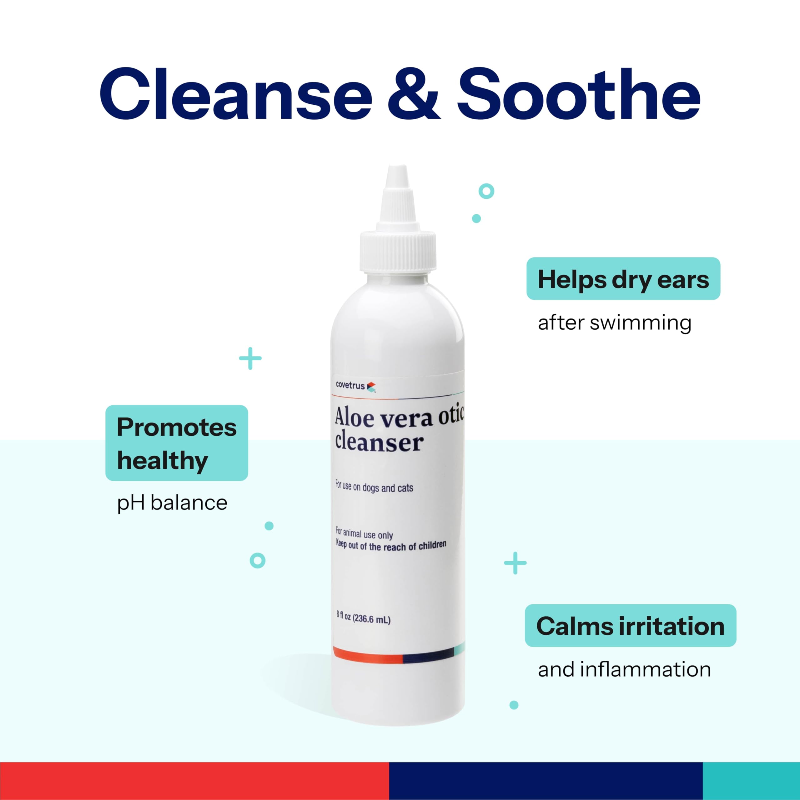 Covetrus Aloe Otic, solution douce pour oreilles sensibles et nettoyage en douceur.