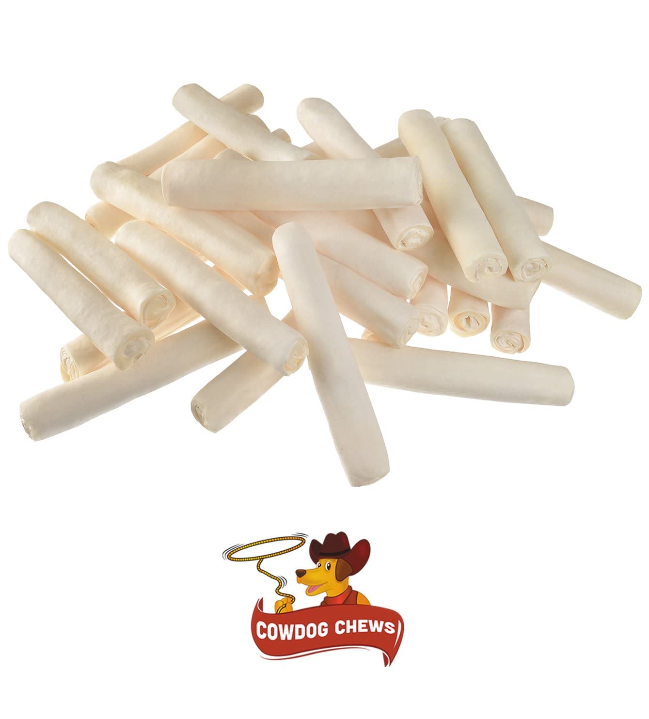 Cowdog Chews chien qui mord rouleau, activité ludique et sûre.